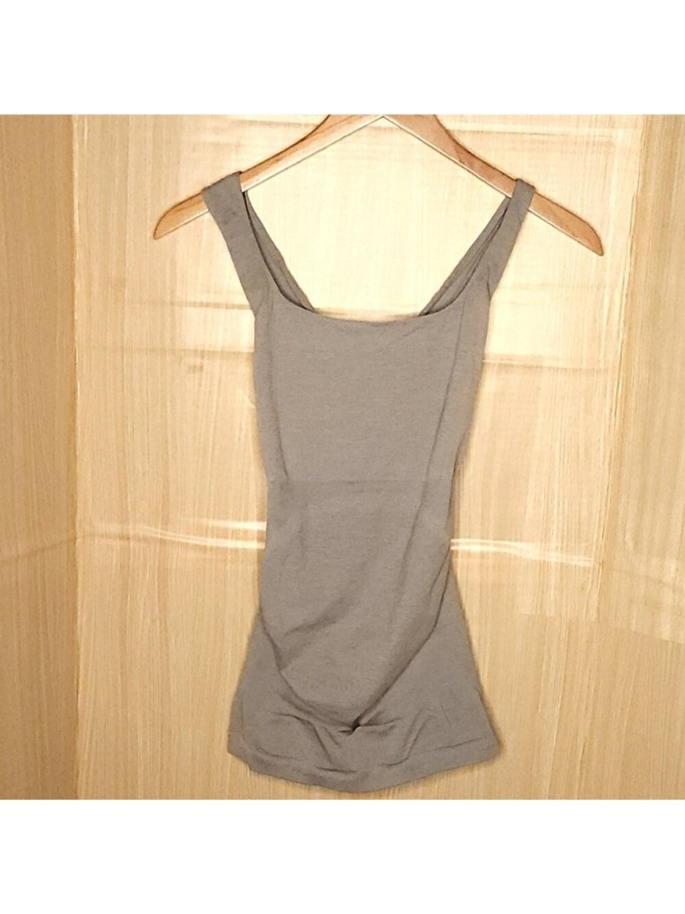 Blanqi Womens Maternity Grey Tunic Compression Tank Top Large
